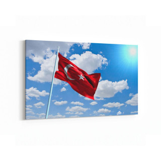 17575Y Türk Bayrağı Görseli Yatay Kanvas Tablo