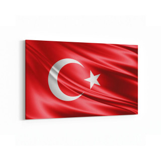 17576Y Türk Bayrağı Görseli Yatay Kanvas Tablo