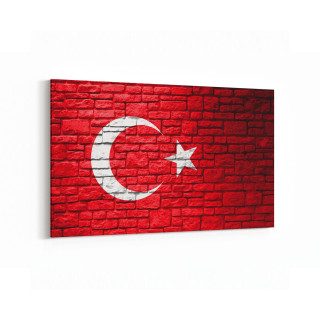 17578Y Türk Bayrağı Görseli Yatay Kanvas Tablo