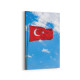17581D Türk Bayrağı Görseli Dikey Kanvas Tablo