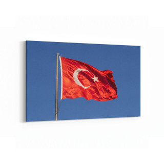 17585Y Türk Bayrağı Görseli Yatay Kanvas Tablo