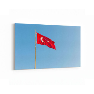 17587Y Türk Bayrağı Görseli Yatay Kanvas Tablo