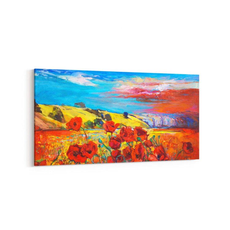 17761YD Yağlı Boya Görseli Yatay Dar Kanvas Tablo