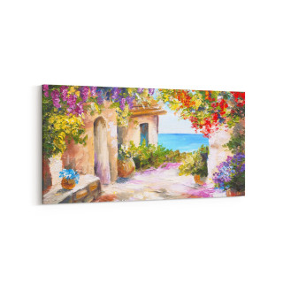 17777YD Yağlı Boya Görseli Yatay Dar Kanvas Tablo