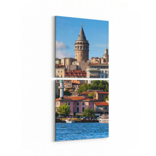 17903KD Yapı Görseli Kare 2'li Dikey Kanvas Tablo